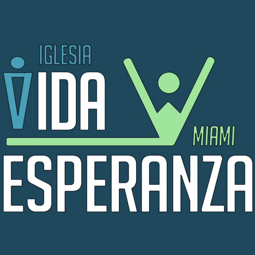 Logo horizontal Iglesia Vida y Esperanza con fondo